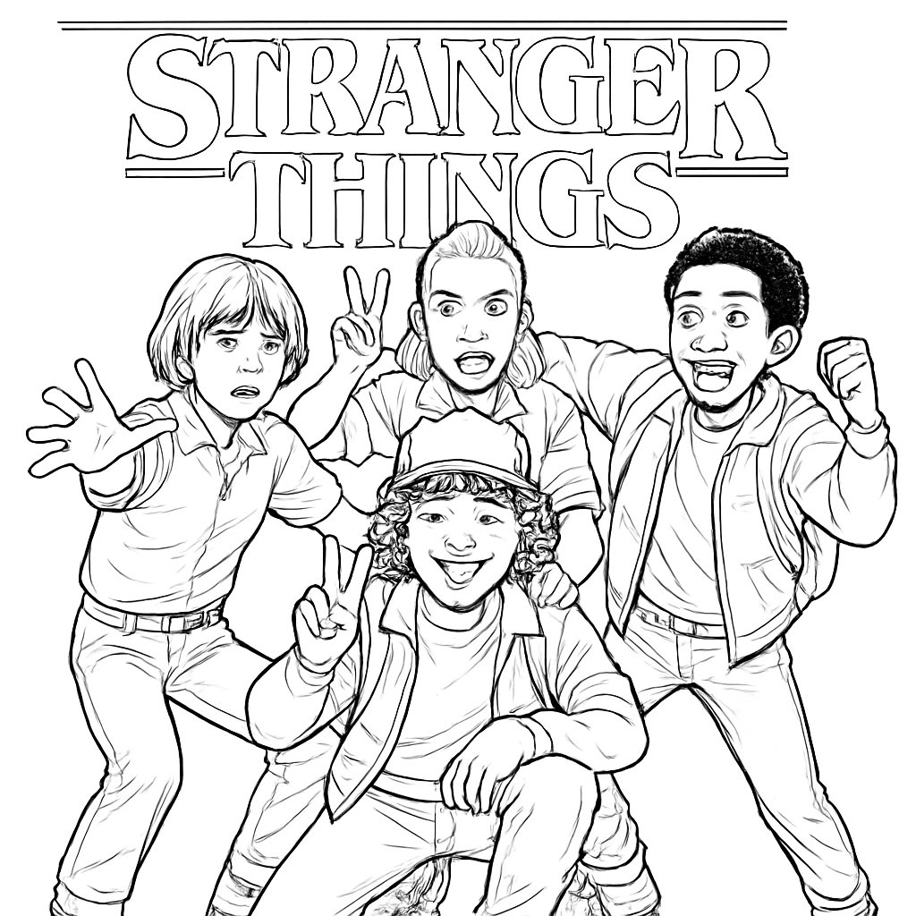 Stranger Things para colorear Dibujos para colorear e imprimir Stranger Things