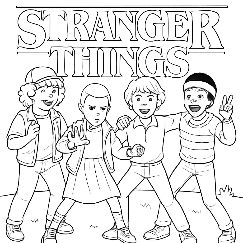 Stranger Things para colorear Dibujos para colorear e imprimir Stranger Things