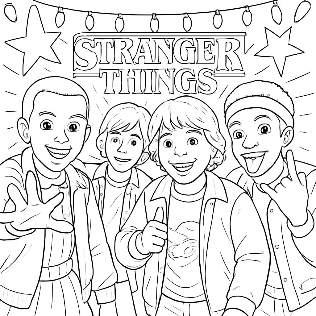 Stranger Things para colorear Dibujos para colorear e imprimir Stranger Things
