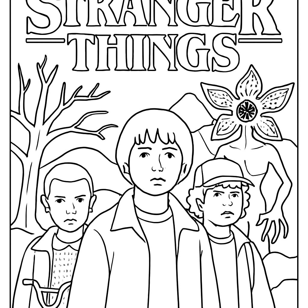 Dibujos para colorear e imprimir Stranger Things