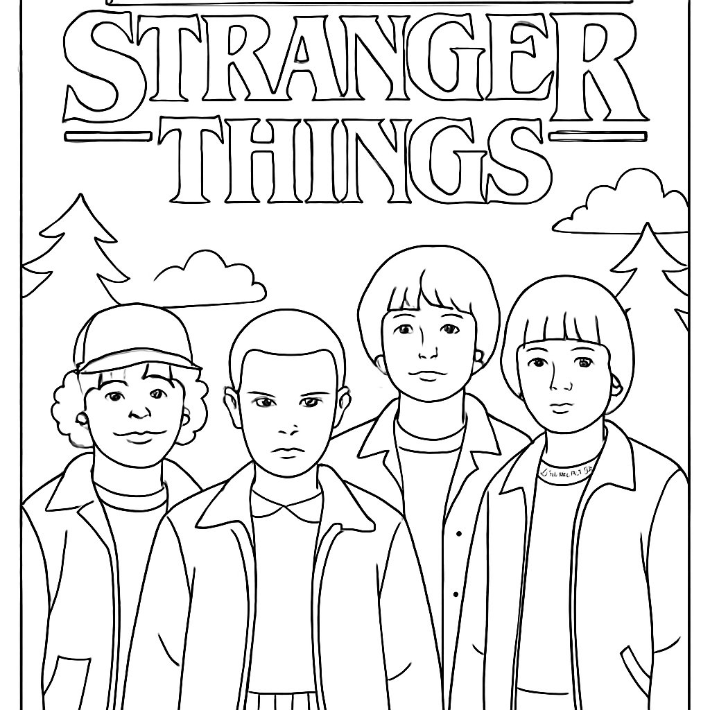 Dibujos para colorear e imprimir Stranger Things