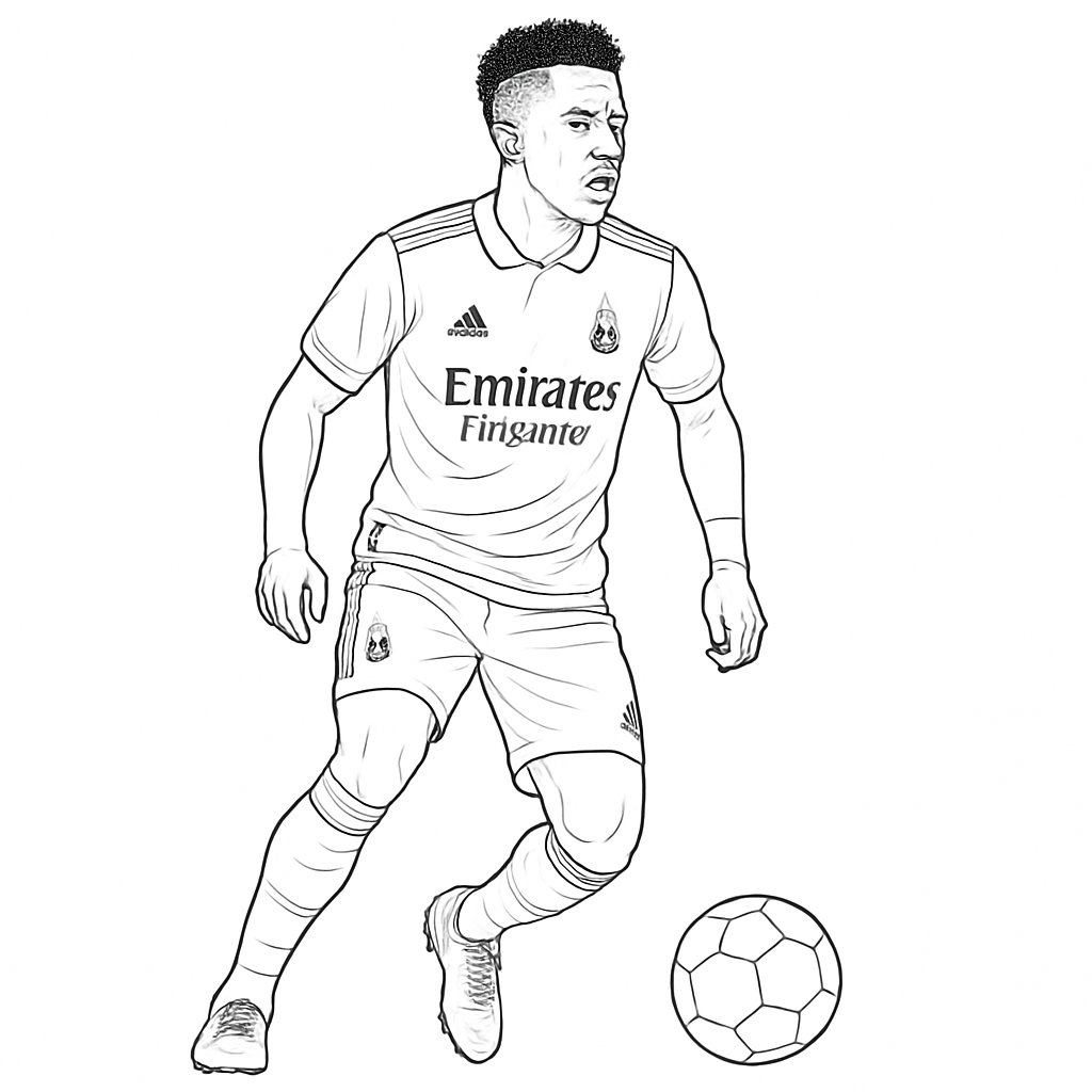 Dibujos para colorear e imprimir Vinícius Júnior