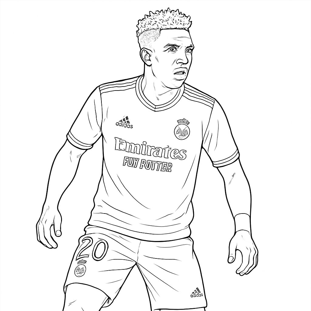 Dibujos para colorear e imprimir Vinícius Júnior