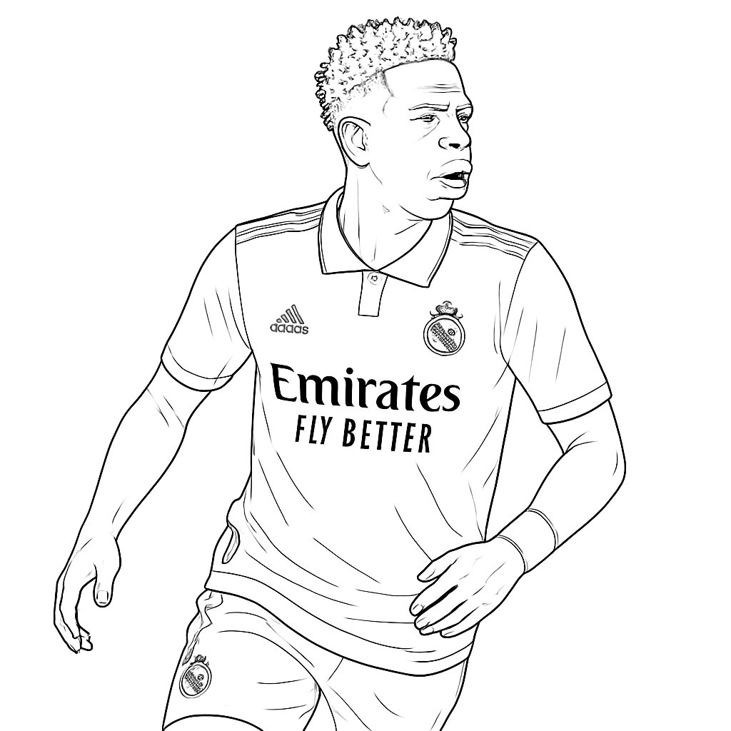 Dibujos para colorear e imprimir Vinícius Júnior