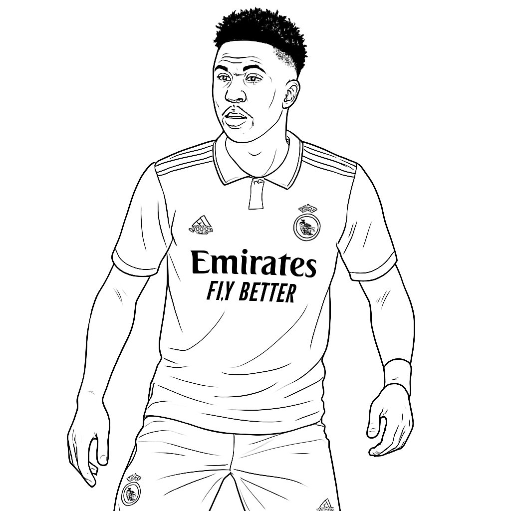 Dibujos para colorear e imprimir Vinícius Júnior