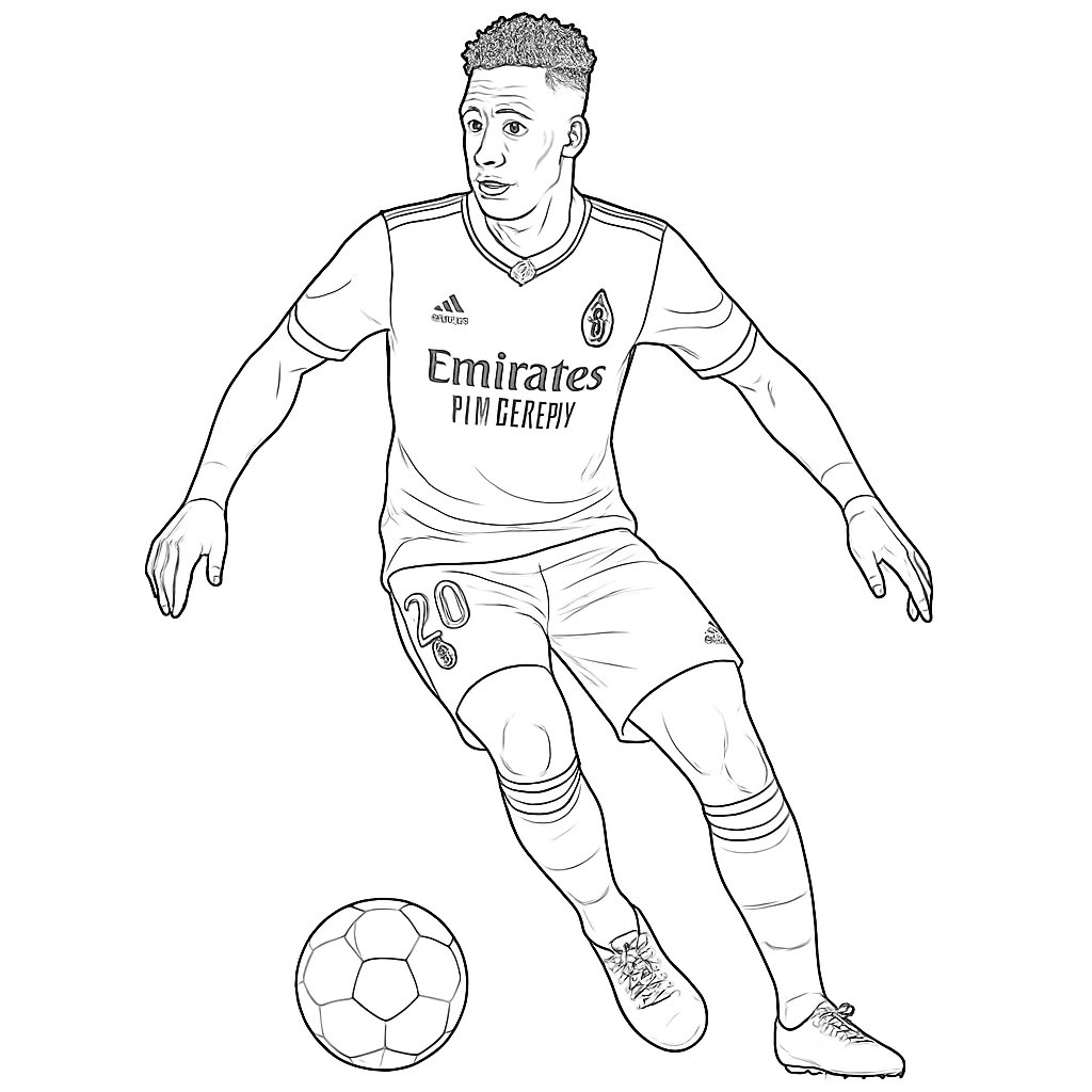 Dibujos para colorear e imprimir Vinícius Júnior