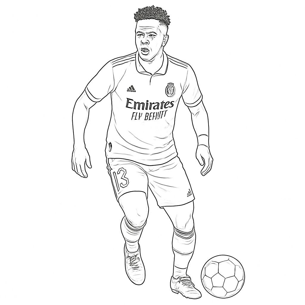 Dibujos para colorear e imprimir Vinícius Júnior