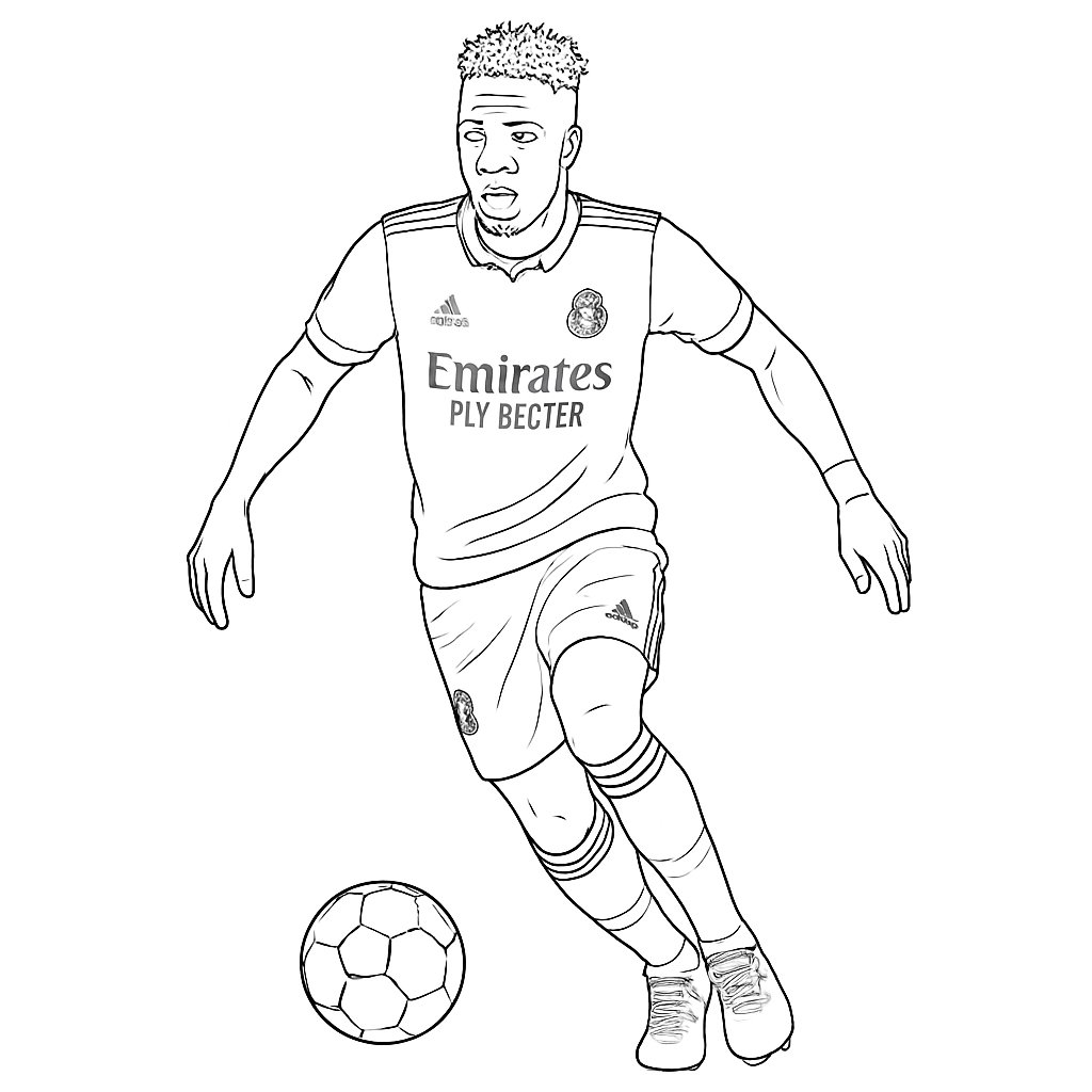 Dibujos para colorear e imprimir Vinícius Júnior