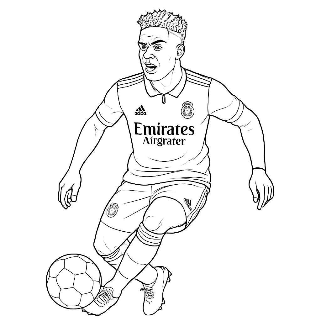 Dibujos para colorear e imprimir Vinícius Júnior