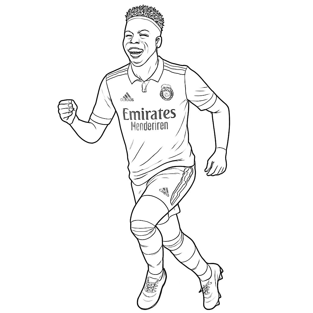 Dibujos para colorear e imprimir Vinícius Júnior