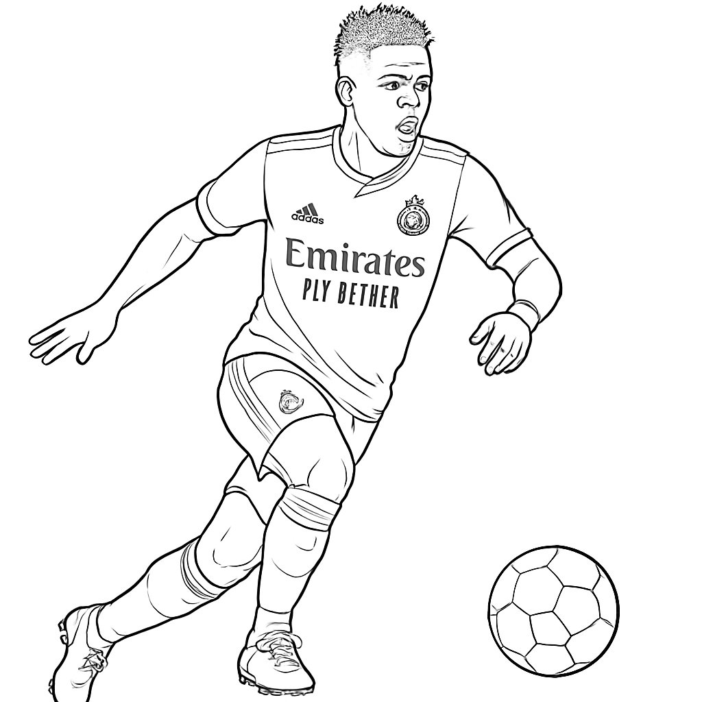 Dibujos para colorear e imprimir Vinícius Júnior