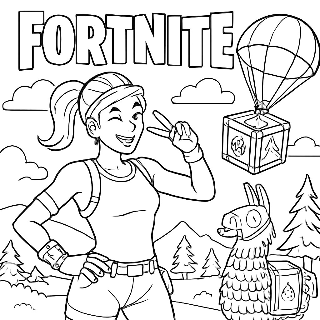 Fortnite para colorear Dibujos para colorear e imprimir Fortnite