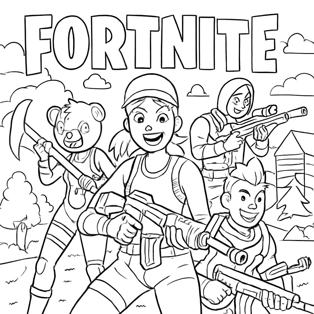Fortnite para colorear Dibujos para colorear e imprimir Fortnite