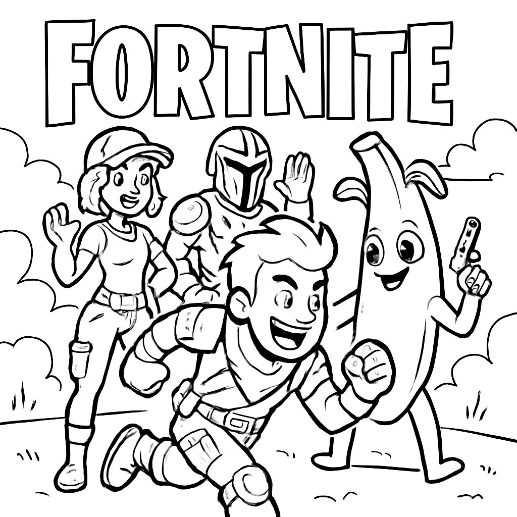 Fortnite para colorear Dibujos para colorear e imprimir Fortnite