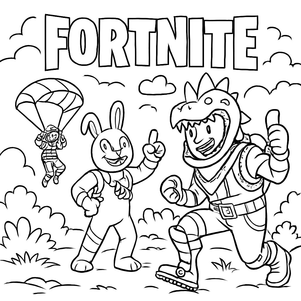 Fortnite para colorear Dibujos para colorear e imprimir Fortnite