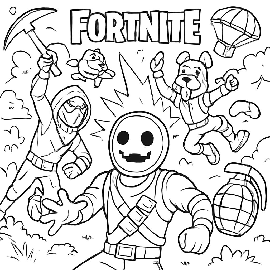 Fortnite para colorear Dibujos para colorear e imprimir Fortnite