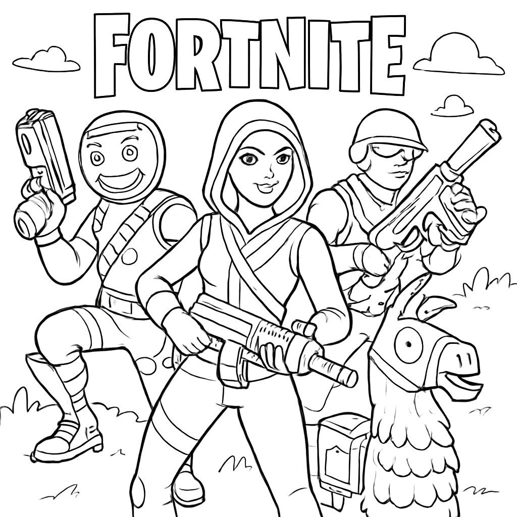 Fortnite para colorear Dibujos para colorear e imprimir Fortnite