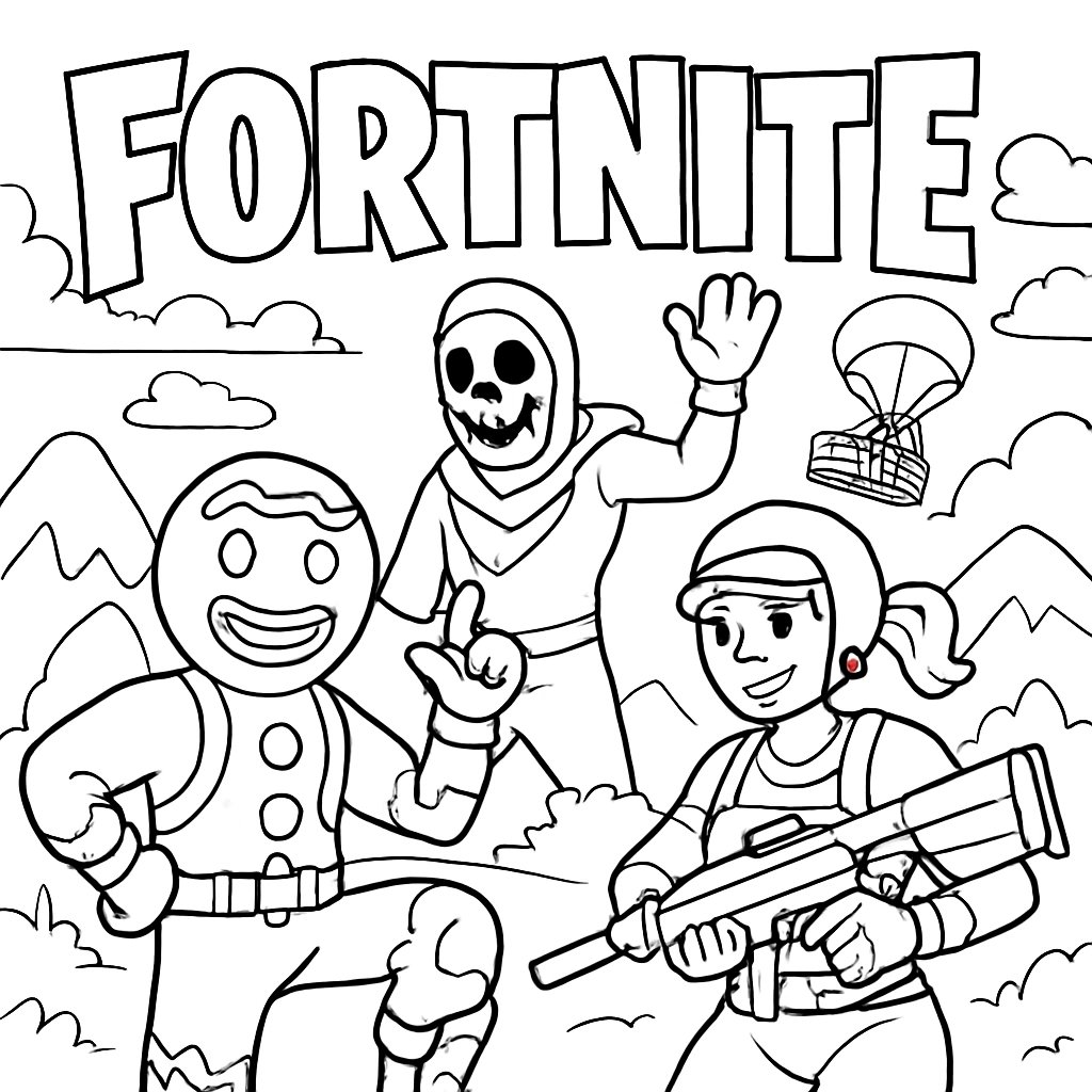 Fortnite para colorear Dibujos para colorear e imprimir Fortnite