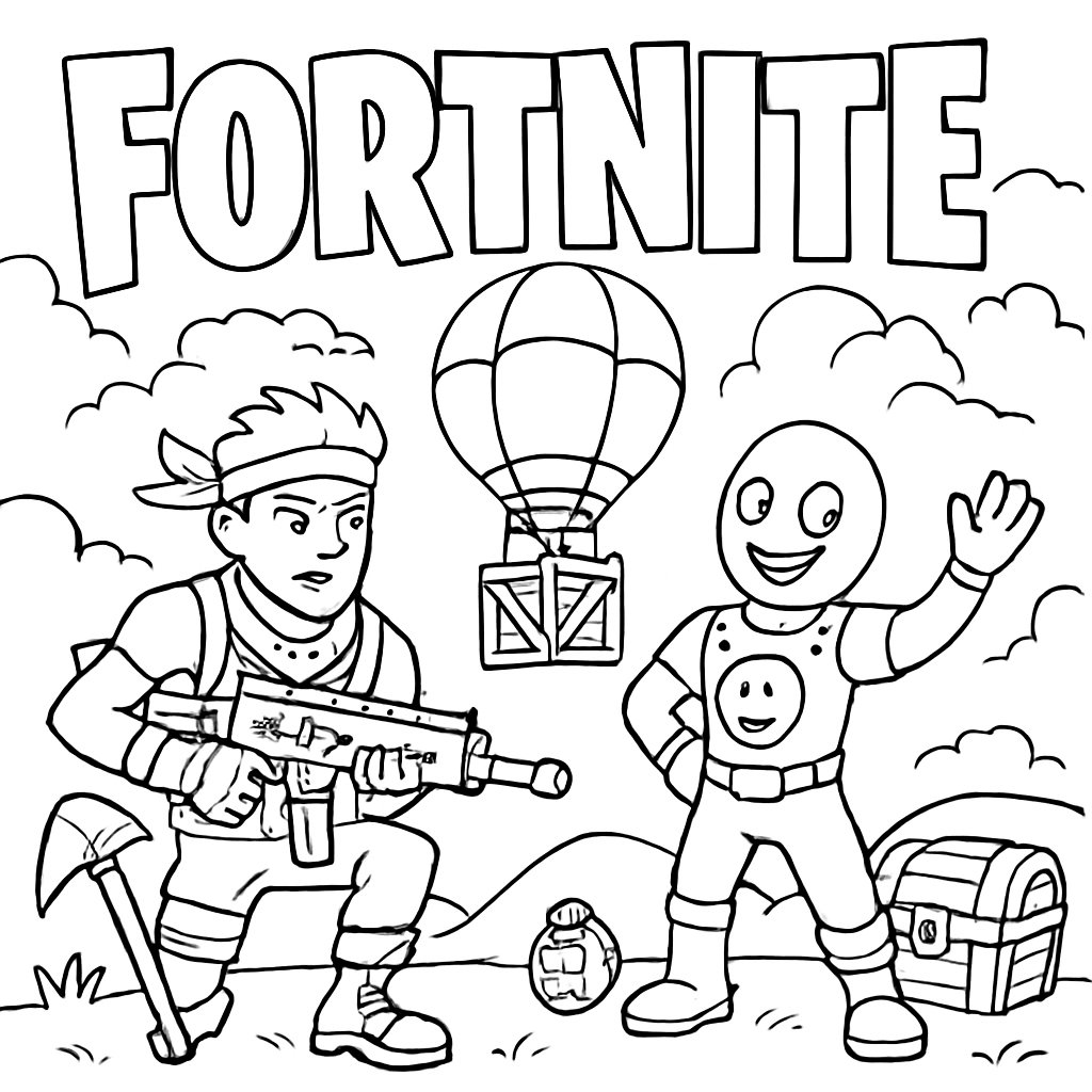 Fortnite para colorear Dibujos para colorear e imprimir Fortnite