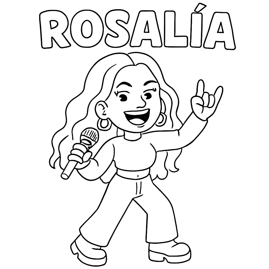 Dibujos para colorear e imprimir Rosalía