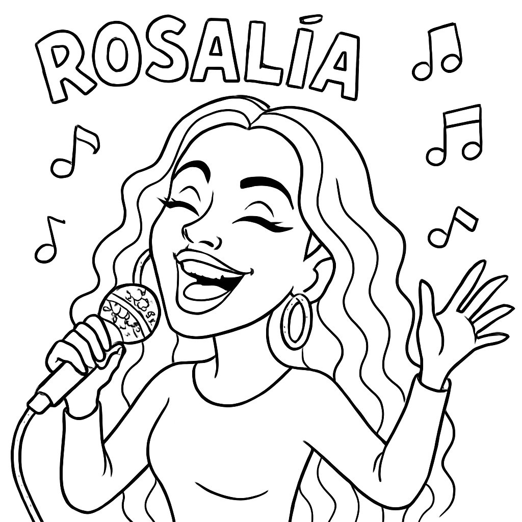 Dibujos para colorear e imprimir Rosalía