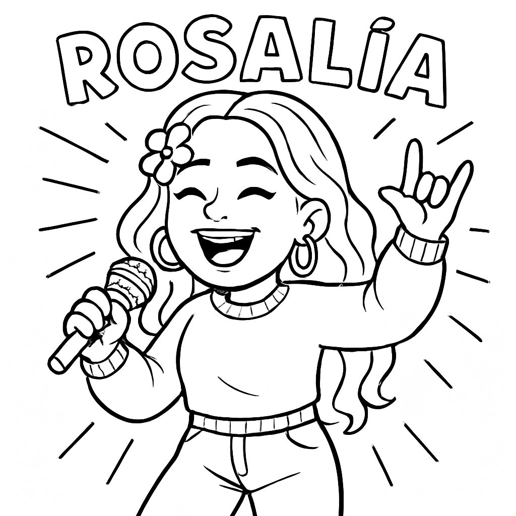 Dibujos para colorear e imprimir Rosalía