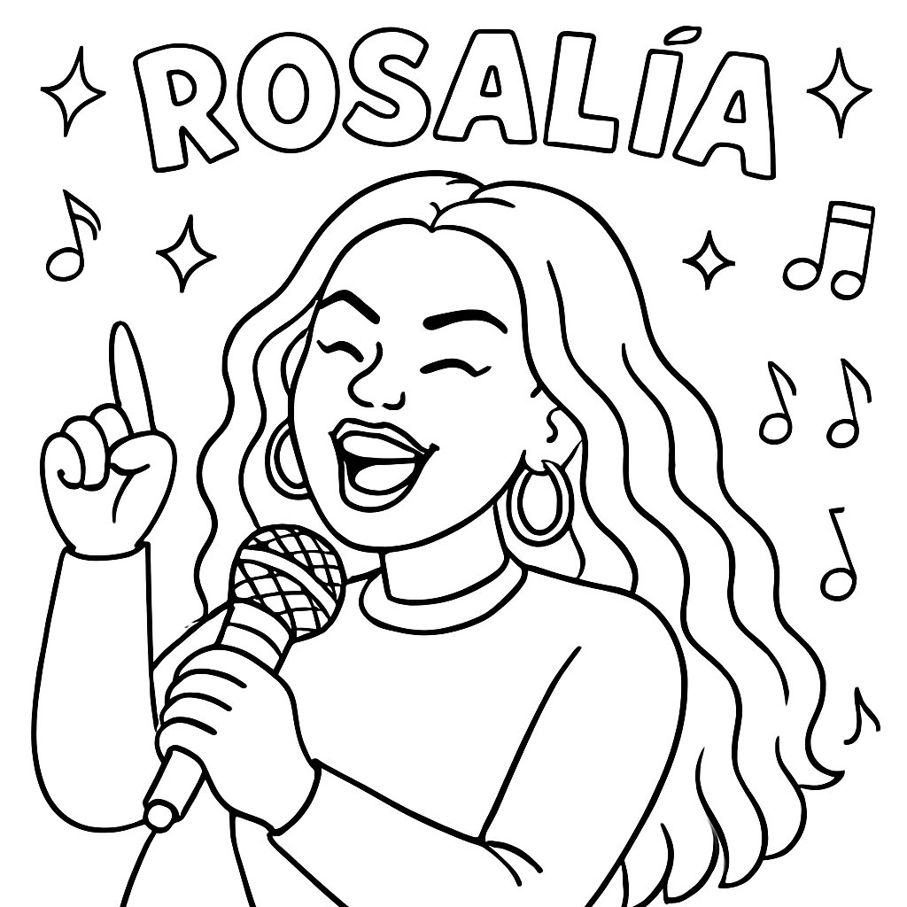 Dibujos para colorear e imprimir Rosalía
